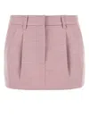 The Andamane Pink Stretch Polyester Blend Mini Skirt
