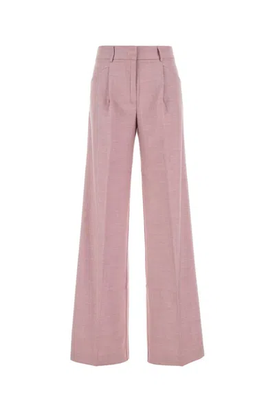 The Andamane Pink Stretch Polyester Blend Palazzo Pant In Purple