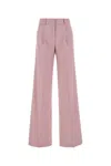 The Andamane High-waisted Wide-leg Palazzo Pant With Belt Loops In Light Pink