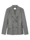 The Andamane Shannon Blazer In Grey Polyester In Gray