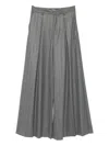 The Andamane Pinstripe Pleated Trousers In Gray