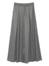 The Andamane Wide-leg Trousers Featuring Pinstripe Pattern In Gray