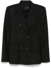 The Andamane Pinstriped Blazer In 999 Nero