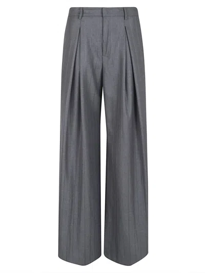 THE ANDAMANE PINSTRIPED JACQUARD TARA TROUSERS