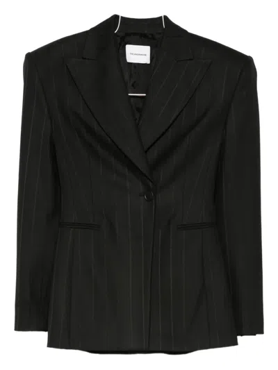The Andamane Pinstriped Single-breasted Blazer In Black