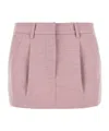 The Andamane Pink Stretch Polyester Blend Mini Skirt In Nude