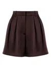 The Andamane Pleated Tailored Shorts In Brown