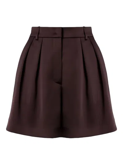 The Andamane Pleated Tailored Shorts In Brown