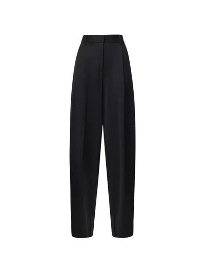 The Andamane Pleated Tailored Trousers In Black