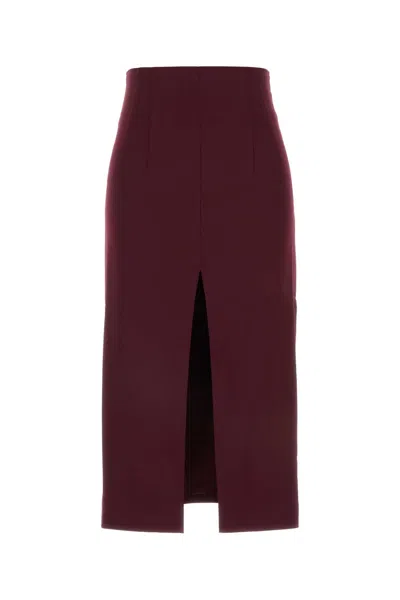 The Andamane Plum Stretch Polyester Blend Stephanie Skirt In Cabernet