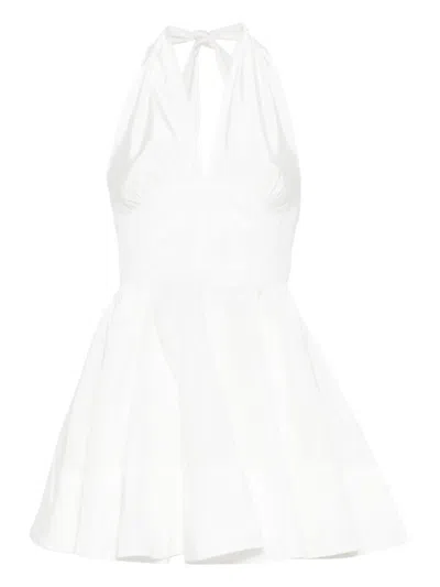 The Andamane Poplin Mini Dress In White