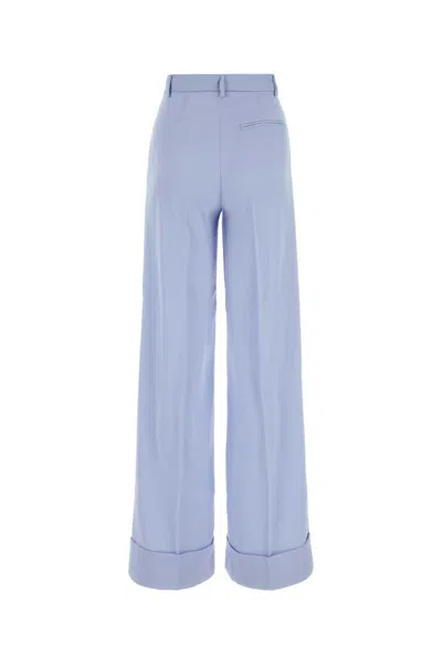THE ANDAMANE POWDER BLUE POLYESTER NATHALIE WIDE-LEG PANT