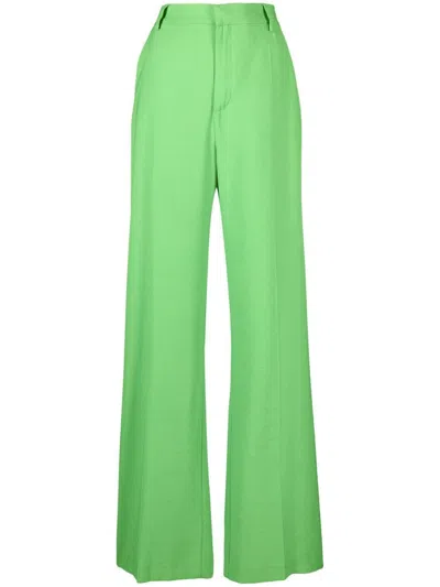 The Andamane Pressed-crease Palazzo Pants In Grün