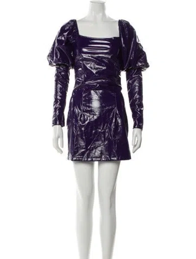 Pre-owned The Andamane Printed Mini Dress W/ Tags In Purple