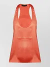 The Andamane Racerback Satin Scoop Sleeveless Top