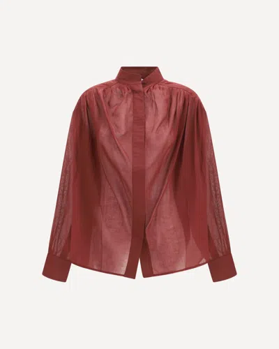 The Andamane Rania Oversized Shirt In Red