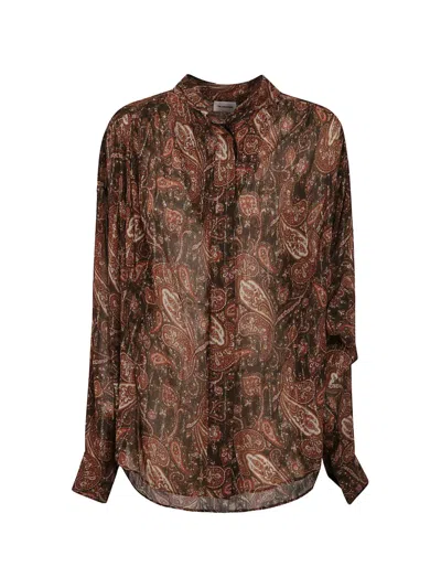 The Andamane Rania Paisley-print Shirt In Brown