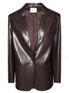 The Andamane Relaxed Fit Black Oversized Blazer With Classic Lapels In Brown