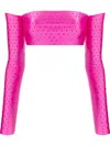 The Andamane Rhinestone-embellished Cropped Top In Rosa