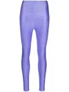 The Andamane Crystal High-waisted Skinny Leggings In 蓝色