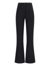 The Andamane Flared High Waist Trousers With Stud Embellishments In Black  