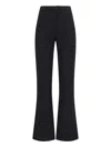 The Andamane Flared High Waist Trousers With Stud Embellishments In Black