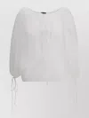 The Andamane Ribbon Tie Drawstring Blouse