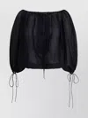 The Andamane Ribbon Tie Drawstring Blouse