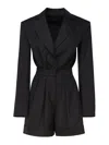 The Andamane Long-sleeved One-piece Shorts In Black