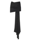 The Andamane Ruched Drape Skirt In Black