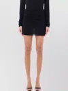 The Andamane Livia Stretch Georgette Mini Skirt In Black