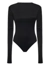 The Andamane Sabrina Long-sleeve Bodysuit In Black