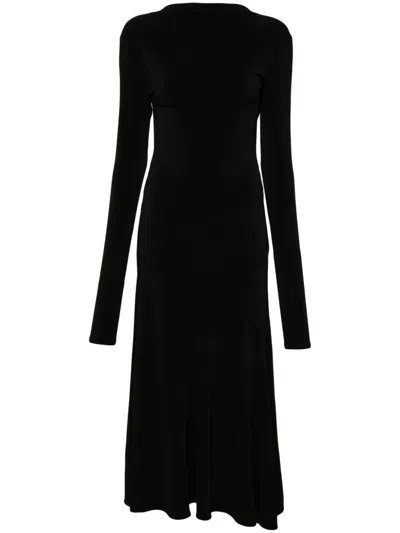 The Andamane Sabrina Midi Dress In Black