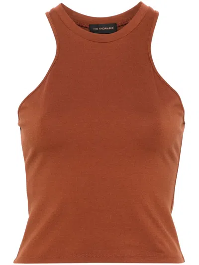 The Andamane Sadie Tank Top In Brown