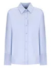 The Andamane Sally Button-cuff Long-sleeves Shirt In Blue