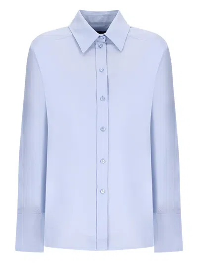 The Andamane Sally Button-cuff Long-sleeves Shirt In Blue
