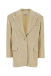 The Andamane Tailored Blend Coat Featuring Notched Lapels In Brown