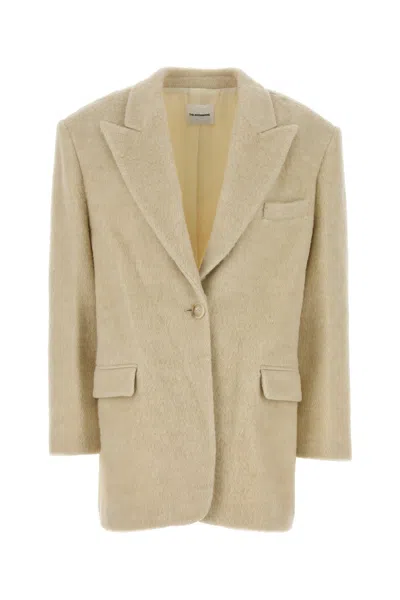 THE ANDAMANE CAPPOTTO IN MISTO ACRILICO SABBIA  DONNA
