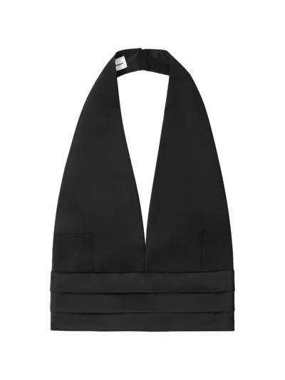The Andamane Sandra Halterneck Top In Black