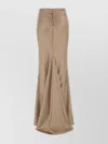 The Andamane Satin Draped Floor-length Skirt With Ruched Detail
