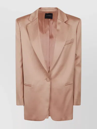 The Andamane Satin Finish Oversized Lapel Blazer