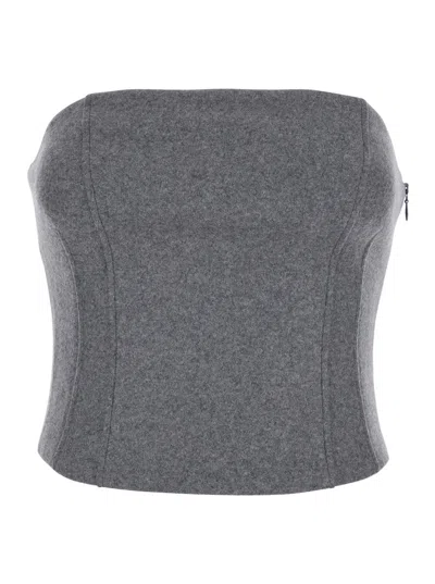 The Andamane Selina Top - Corset Top In Grey