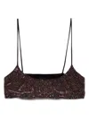 The Andamane Inga Crystal Topwear In Brown Polyamide