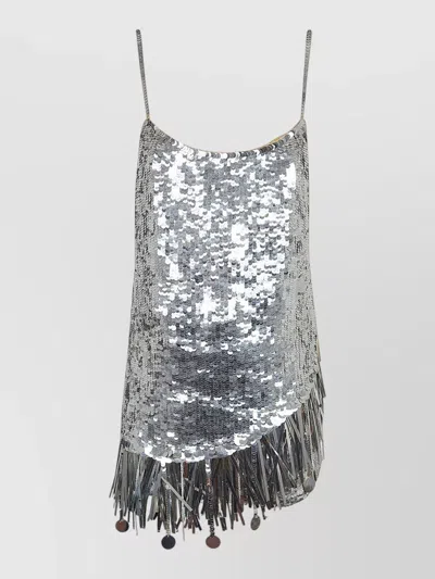The Andamane Jagger Disco Mini Dress In Metallic