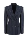 The Andamane Shannon Blazer Jacket In Blue/white