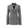 The Andamane Double-breasted Buttoned Blazer In Gray