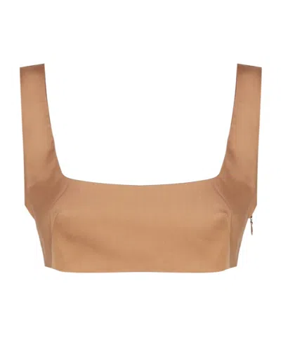 The Andamane Short Denim Vest In Nude