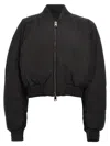 The Andamane Sierra Cropped Bomber Jacket In Black