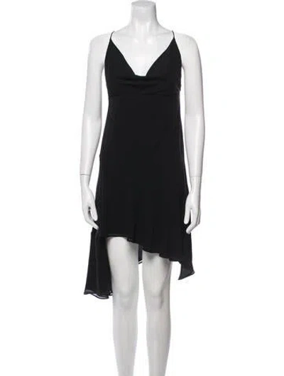 Pre-owned The Andamane Silk Knee-length Dress In Black