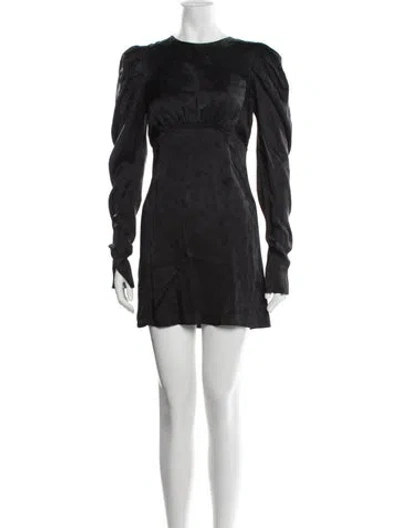 Pre-owned The Andamane Silk Mini Dress In Black